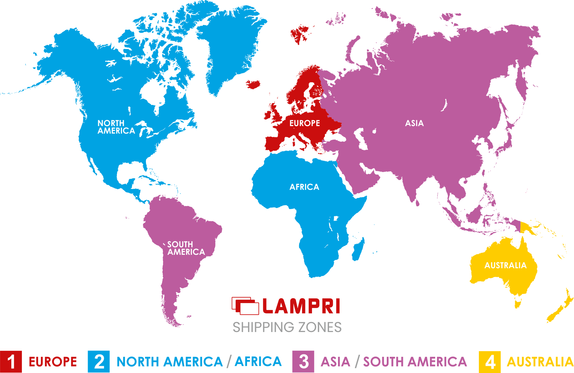 Lampri shipping zones